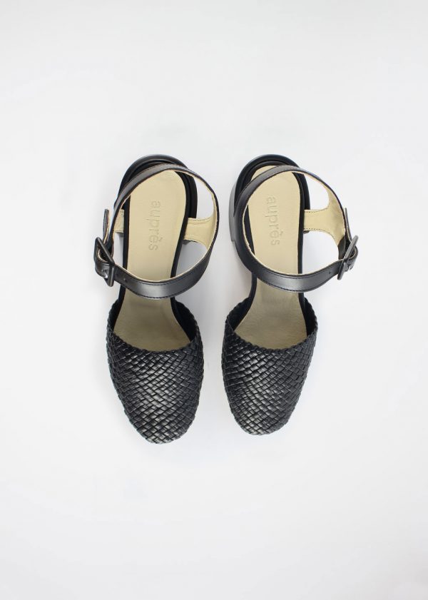Jeanne Noir Handwoven LIMITED EDITION shoe sustainable