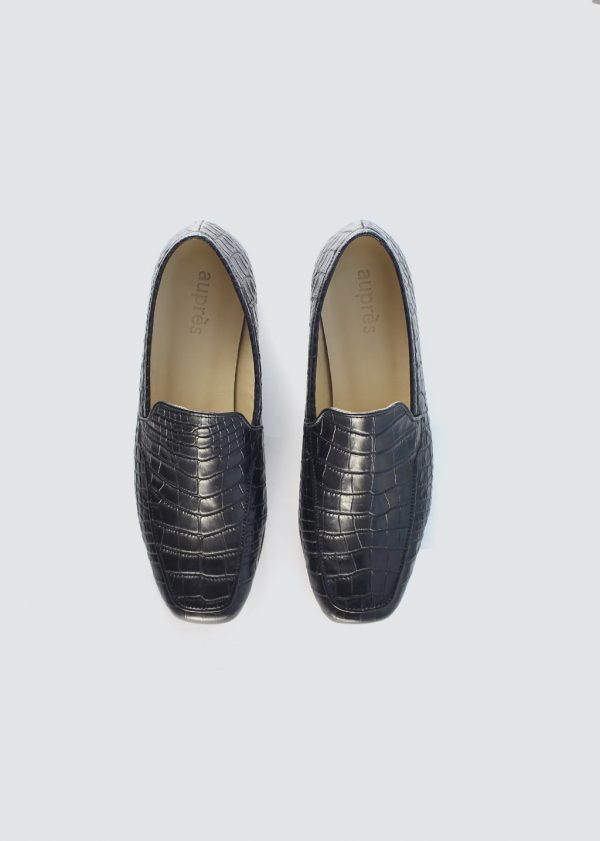 Auprès shoes Amadeo Noir Croc
